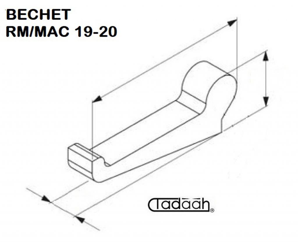 1968 G 807 c Chuck lever suitable for single-spindle lathe BECHET RM/MAC 19-20