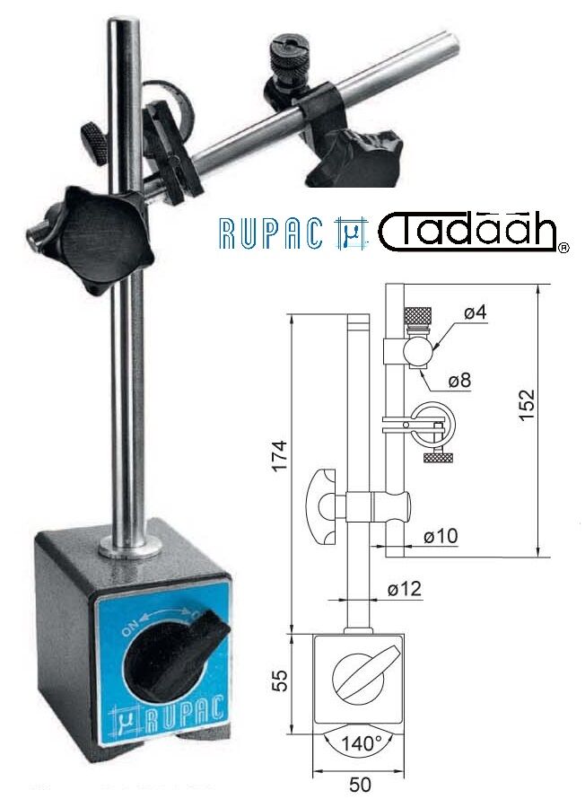 2001803 Comparator holder with magnetic base, model F03BV