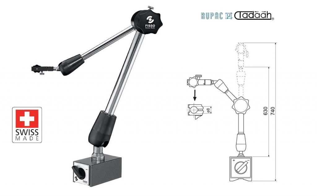 2005062 Supporto magnetico fisso "Classic-Line" Serie MicroMet PLUS