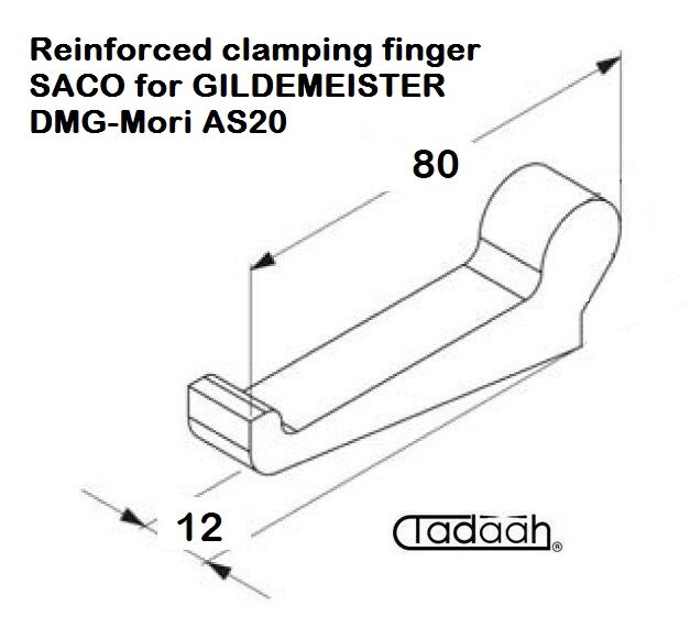 20.09.63.01 Reinforced clamping finger SACO for multi-spindle lathe Gildemeister - DMG Mori AS20 