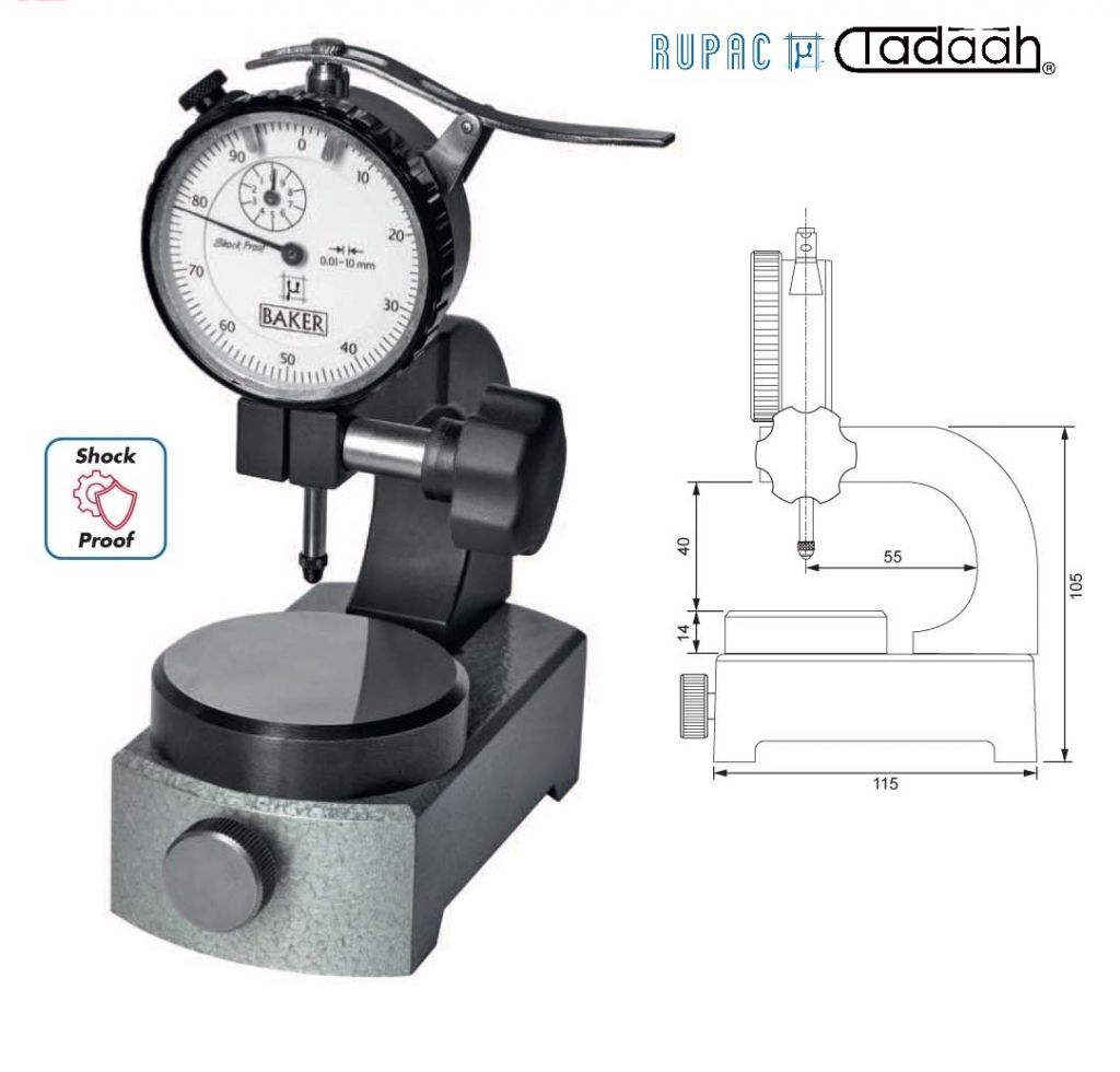 2107709 Stand with dial gauge Ø60mm Micromet PLUS Series