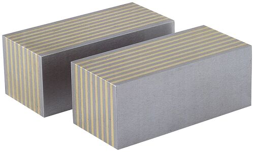 LTF 218.03 Coppia blocchi lamellari rettangolari 100x40x50 mm, ideali per il posizionamento di pezzi con forme irregolari