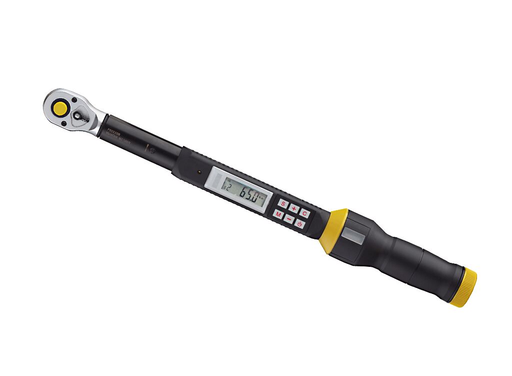PROXXON 23338 Chiave dinamometrica elettronica MicroClick modello MC 200/E per coppie da 20 a 200 Nm, attacco quadro 1/2", filettatura destrorse e sinistrorse