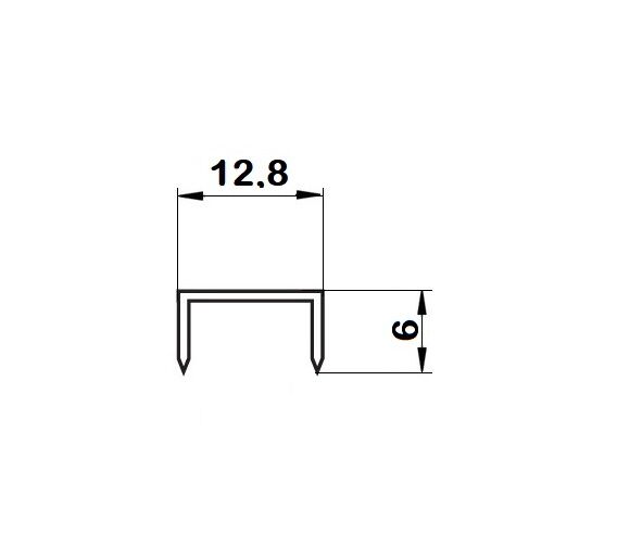 2405406 Punti metallici/graffette metalliche per graffatrice 5.000 pezzi, punti tipo 80 - Lunghezza 6mm