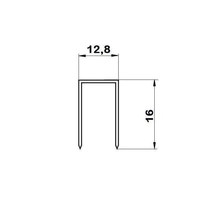 2405416 Punti metallici/graffette metalliche per graffatrice 5.000 pezzi, punti tipo 80 - Lunghezza 16mm
