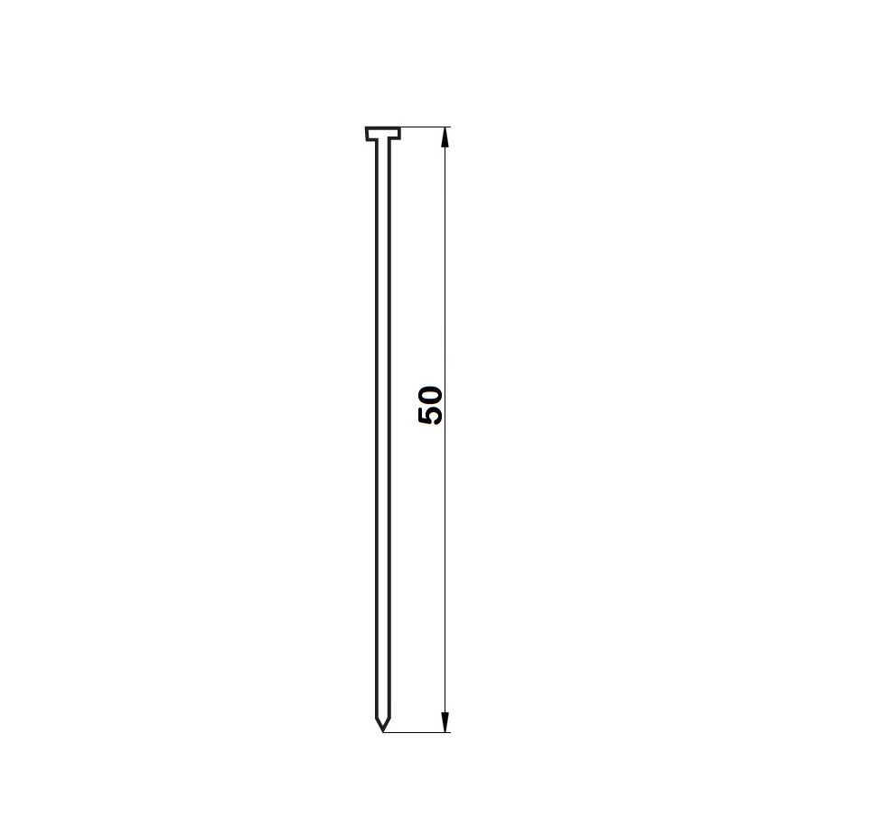 2405550 Groppini tipo F per chiodatrici-graffatrici 5.000 pezzi L=50mm