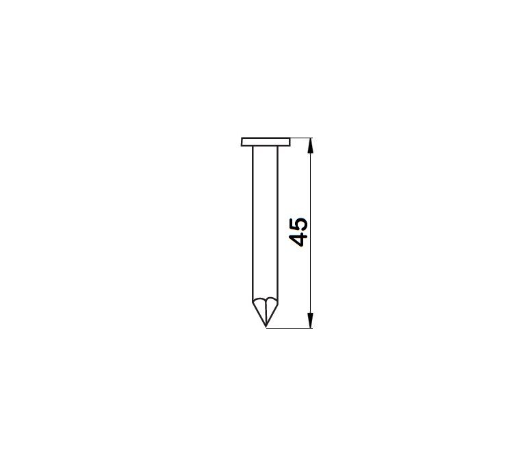 2405845 Chiodi bobina elettrosaldati per chiodatrice - Lunghezza 45mm, Ø3,05mm, 7.200 pezzi (120 pezzi a bobina)