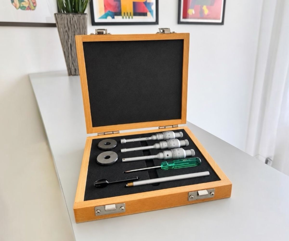 Set di micrometri per interni millesimali a 3 punte, campo di misura 6-12mm - RUPAC 2503392