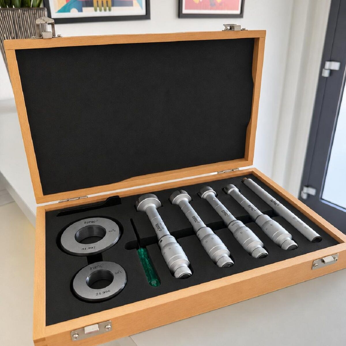 2503394 RUPAC Set di micrometri per interni millesimali a 3 punte Serie MicroMet PLUS, campo di misura 20-40mm