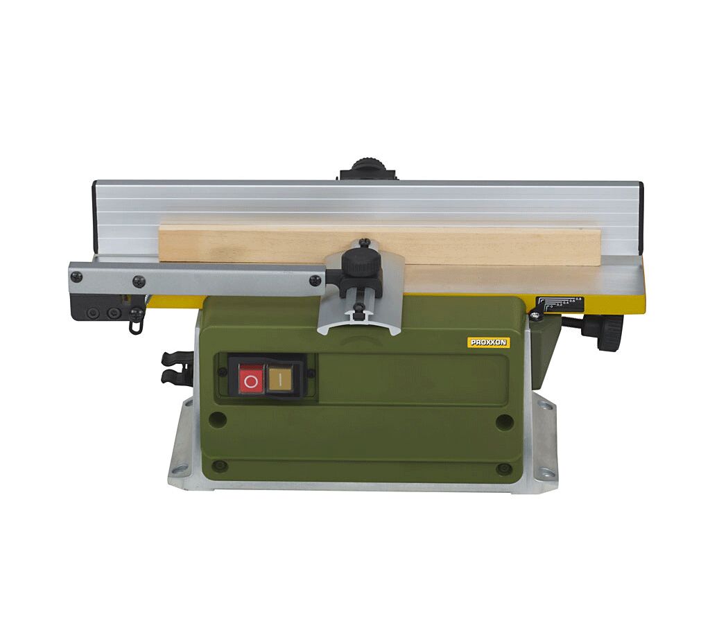 PROXXON 27044 Pialla a filo da banco modello AH 80 per piallare legno dolce e duro, piano di lavoro rettificato 400x80mm