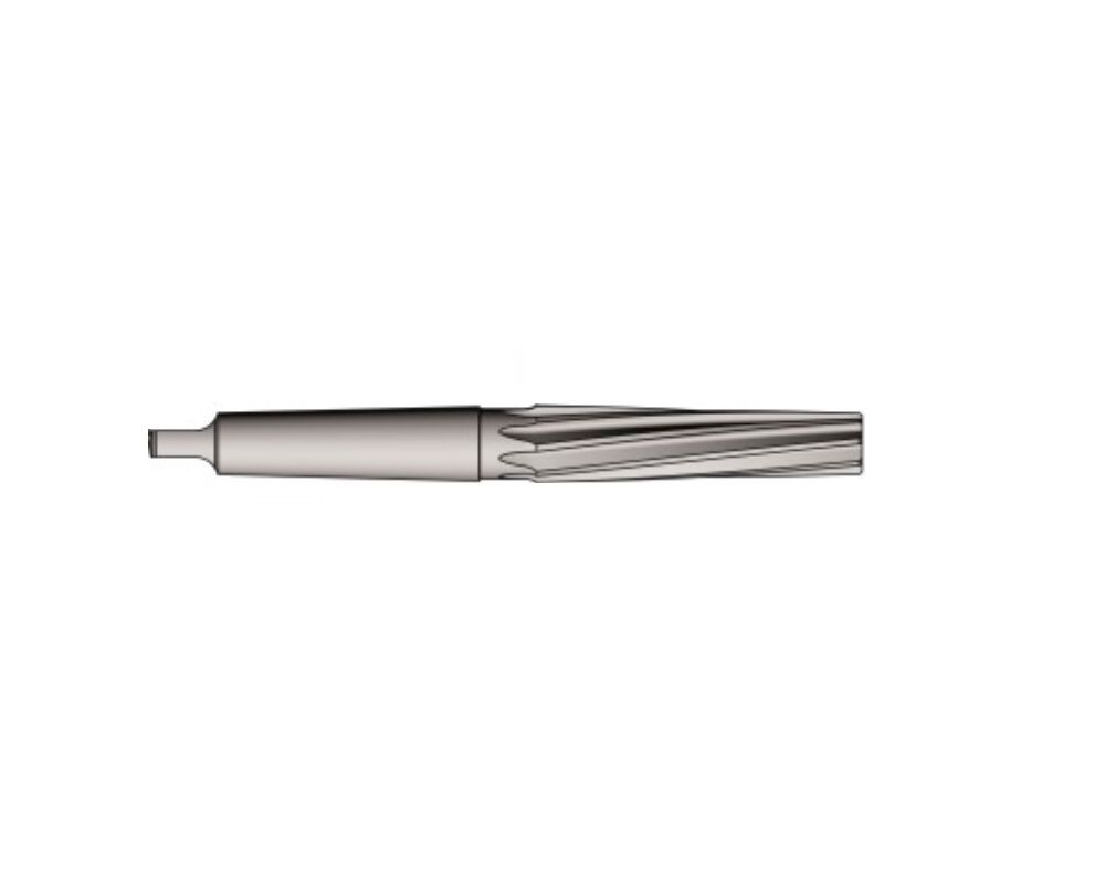 278 Utensileria Ossolana Reamers in HSSE for Morse taper, with Morse taper of choice from MT1 to MT5 and left helix cutting edges, Morse taper shank