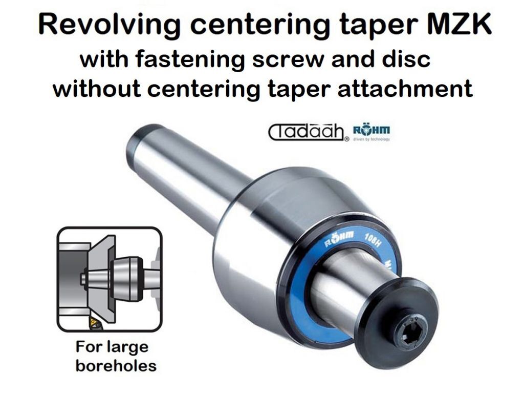 Revolving centering taper Röhm MZK, mount MT - with fastening screw and disc, without centering taper attachment