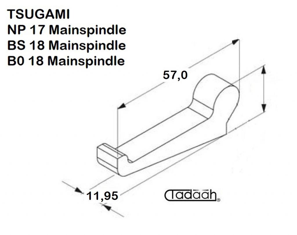 3170-M210-1060 Nasello per tornio monomandrino TSUGAMI NP17, BS18, B018 mandrino principale