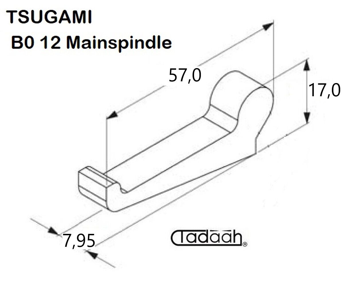 3184-M010-1130 Nasello per tornio monomandrino TSUGAMI B012 mandrino principale