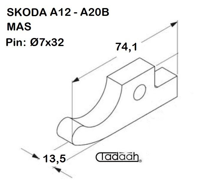 3211512E4L28 Nasello per tornio SKODA -A12, A20B, MAS