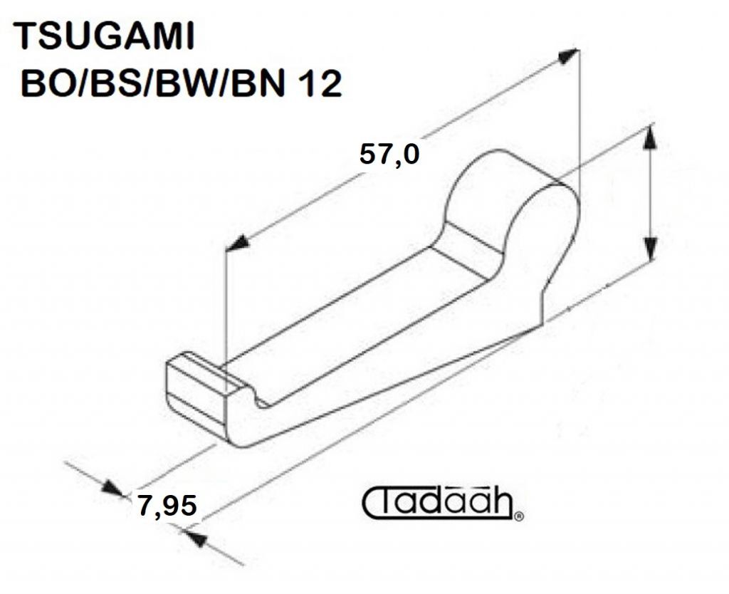 3224-S020-2200 Nasello per tornio monomandrino TSUGAMI BO12, BO18, BS12, BS 18, BW12, BN12