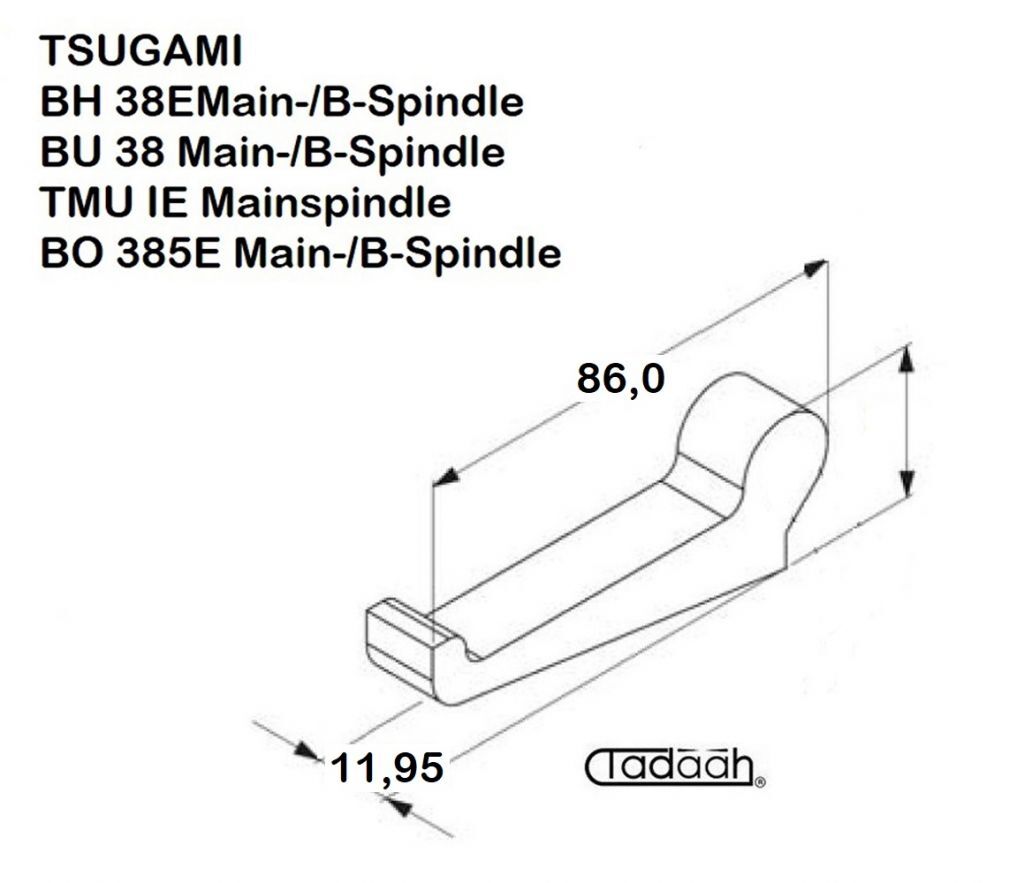 3233-S020-0500 Nasello per tornio monomandrino TSUGAMI BH38E, BU38, TMUI, BO385E mandrino principale