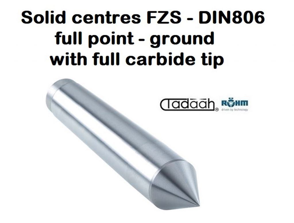 Contropunta fissa Röhm FZS-DIN 806, gambo cono morse, con cuspide intera in metallo duro, solo rettificata