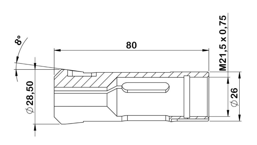 3560E Abgreifzange Pneumatiche SECHSKANT für Gildemeister DMG-Mori  AS16, AS20, GS20, GM20