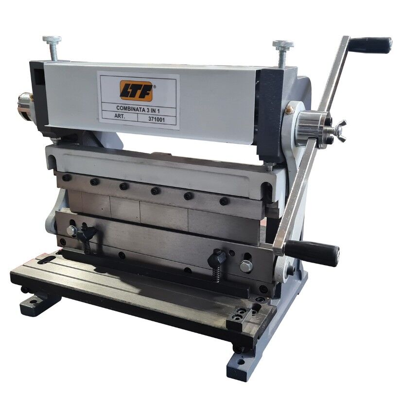 LTF371001 Calandra-Cesoia-Piegatrice 3 in 1 per la tranciatura di acciaio, alluminio, ottone, piombo, rame e plastica - Lunghezza lama 305 mm