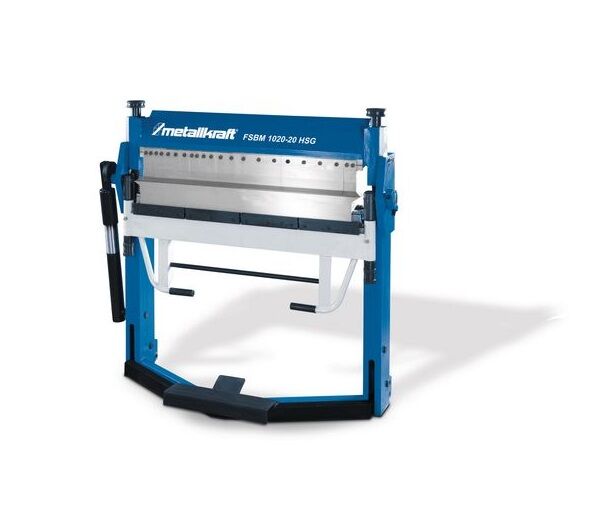 METALLKRAFT 3770103 Piegatrice a grembiale per curvatura lamiere con serraggio barra superiore, larghezza lavoro 1020mm, spessore lamiera 2mm - Modello FSBM 1020-20 HSG