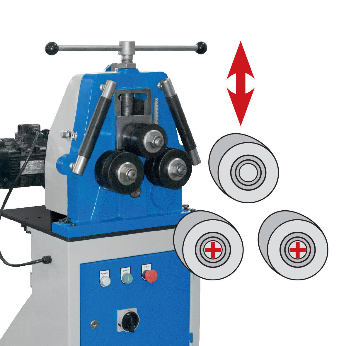 METALLKRAFT 3780011 Curvatrice motorizzata 400V modello PRM 10 E per la curvatura di materiale a sezione quadrata 