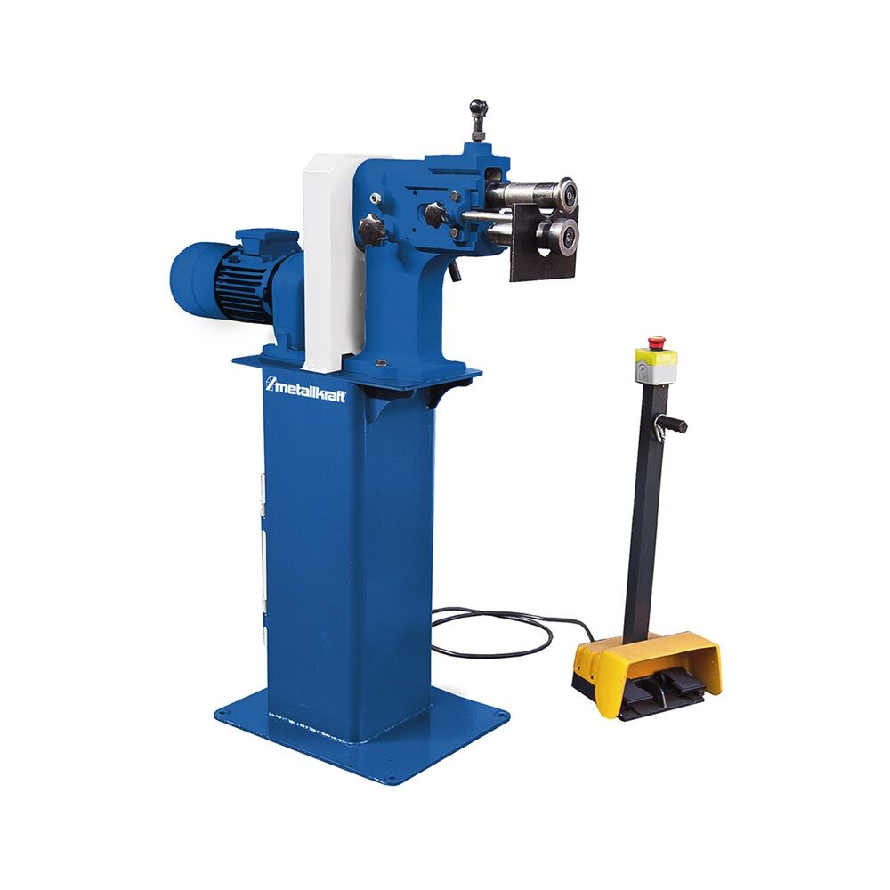 METALLKRAFT 3814003 Bordatrice motorizzata modello SBM 140-12 E, comando a pedale, lunghezza rullo 140mm