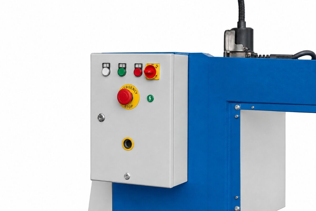 METALLKRAFT 3818115 Punzonatrice idraulica con comando a pedale, modello HLS 115 S, 11 kW, trifase 400V, forza di punzonatura 115 tonnellate