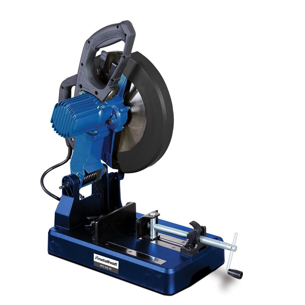 METALLKRAFT 3840356 Troncatrice a secco per metalli modello MTS 356-4B, potenza 3.5 kW, per il taglio di profilati e tubi in acciaio, ferro, rame, ottone, alluminio, plastica e compositi con ridotta