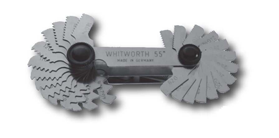 VOGEL 409.111 Assortimento contafiletti 28 lame - Filetto Whitworth 55°