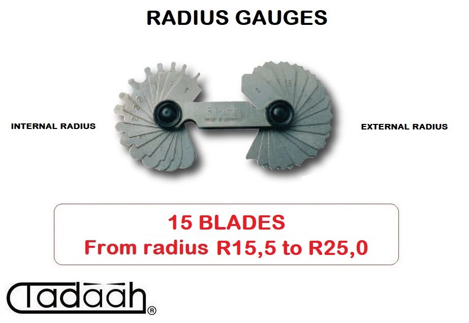 VOGEL 417.103 Raggimetro 15+15 lame - Da raggio 15,5 a raggio 25,0