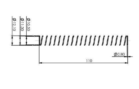 45.52.153 Spring for ejector rod, Pick-up spindle suitable for Gildemeister GS20