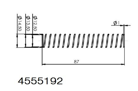 45.55.192 Spring for ejector rod, Pick-up spindle suitable for Gildemeister GM35