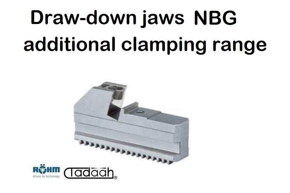 Niederzugbacken, zusätzliche Spannbereiche, für auswechselbare Spanneinsätze, gerade Verzahnung für Röhm DURO-A RC Kraftspannfutter