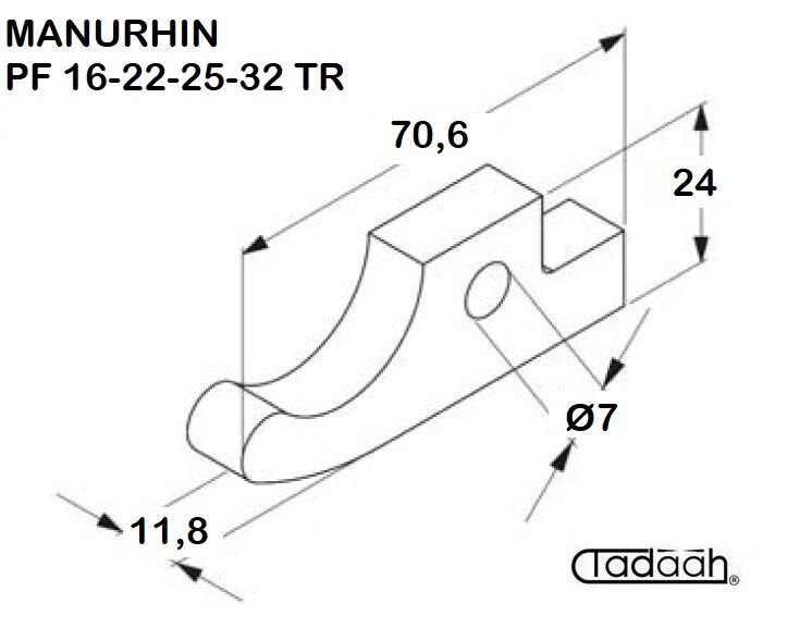 4882 Nasello per tornio MANURHIN - PF16, PF22, PF25, PF32 TR