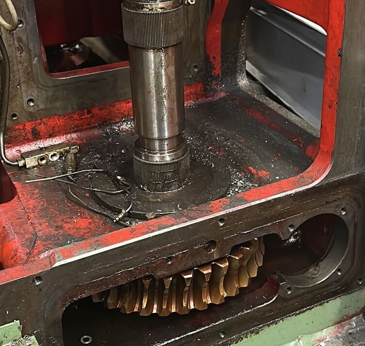 49.06.103 Bronze gear for cam shaft left position 6-1 cross slide, and position 5-6-1 right spindle tool, (spiral right) for Gildemeister-DMG Mori GM32, GM35, GM35AC, GM42