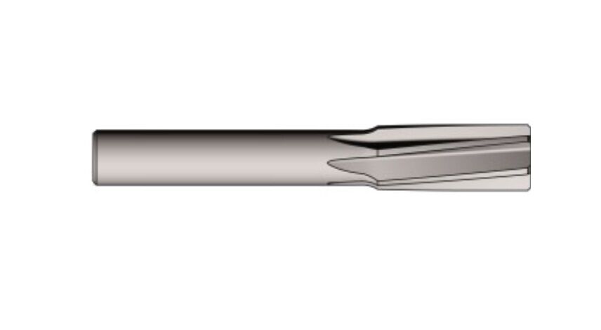 520-X UTENSILERIA OSSOLANA Alesatore in metallo duro Latuma H7 rivestito, elica sinistra a 6°, DIN 8089, diametro centesimale a scelta.