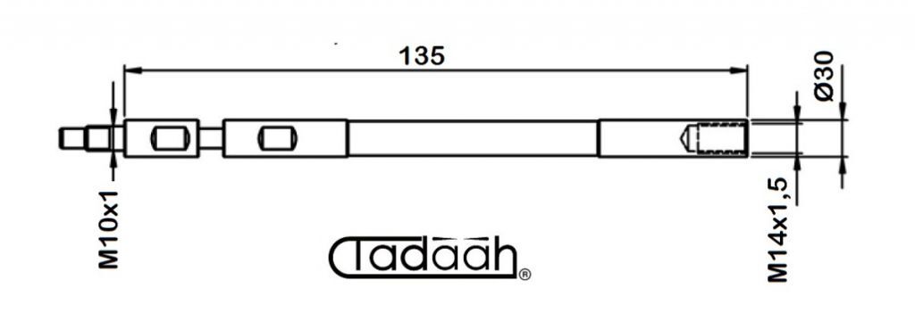516.030 Rotierende Durchmesser 30mm  fuer Ladermagazine IEMCA fuer Spannzange Rechts gewinde M10x1mm - Attacke M14x1.5mm