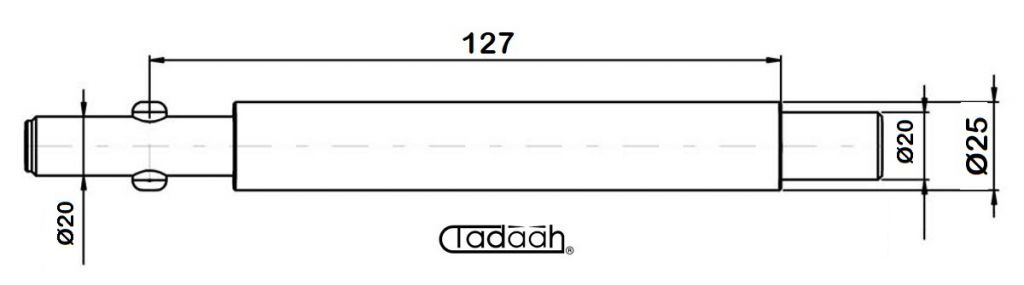 518.225 Barloader revolving diameter 25mm suitable for TORNOS ROBOBAR with attack diameter 20mm