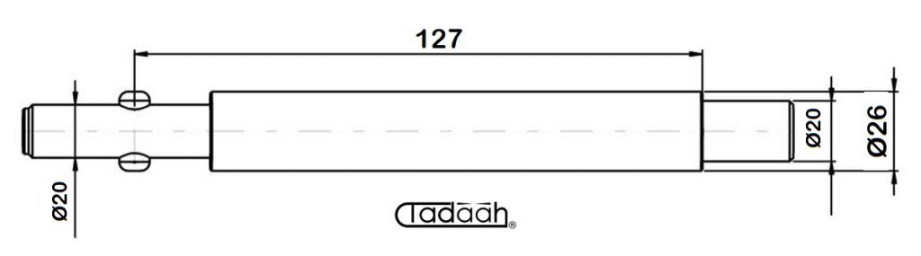 518.226 Rotante diametro 26mm per caricatore TORNOS ROBOBAR con attacco diametro 20mm