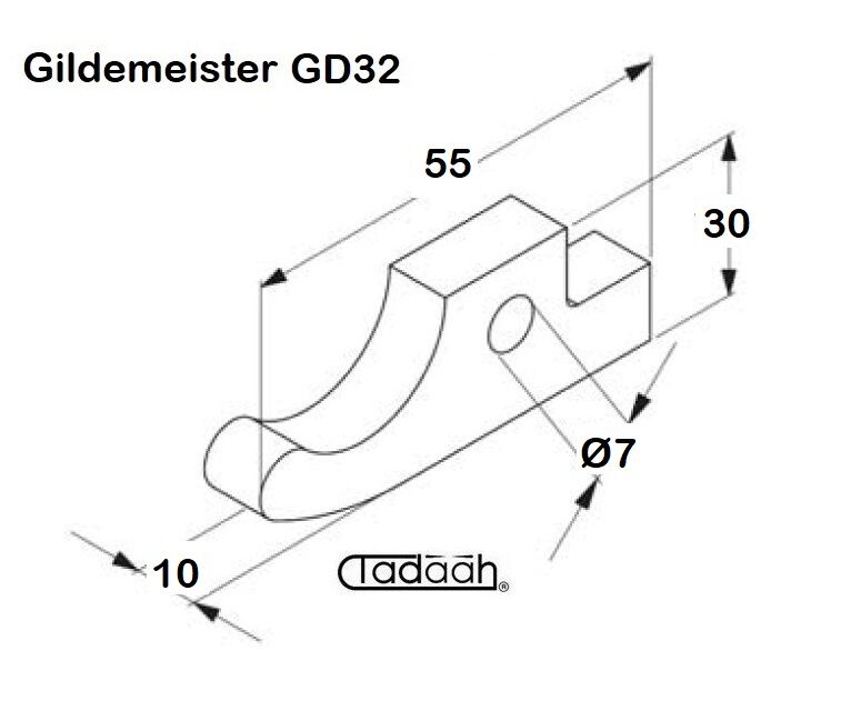 56.10.129 Chuck lever suitable for Gildemeister CNC - DMG Mori GD32