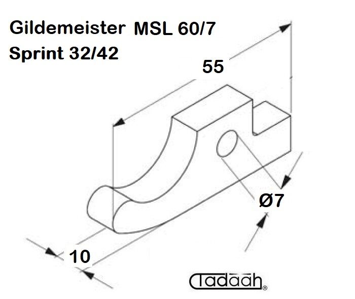 56.10.322 Nasello per tornio CNC Gildemeister - DMG Mori MSL60/7 - Sprint 32 linear - Sprint42 linear Contromandrino