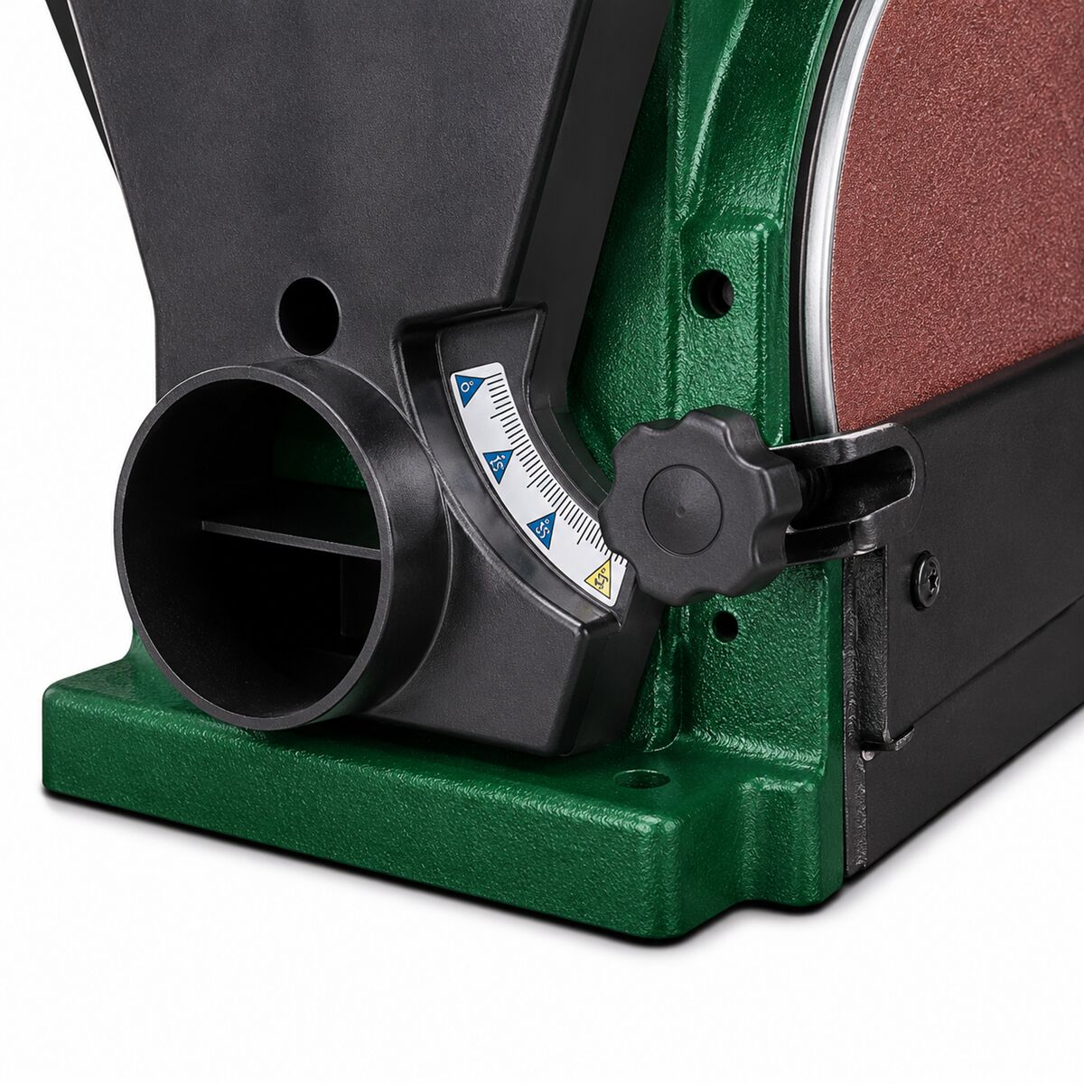 HOLZSTAR 5903152 Levigatrice a nastro e disco 250W, modello BTS 151 V, monofase 230V, per bordi lunghi, superfici frontali, curve, tagli obliqui e superfici piane ad angolo retto, dimensioni nastro 914x100 mm