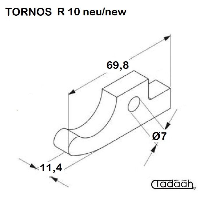 5RA8706 Nasello per tornio TORNOS R10 New