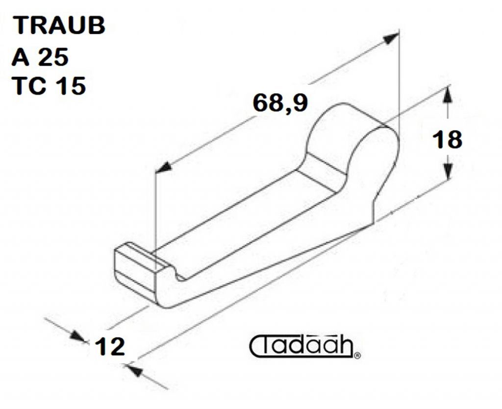 616112 Spannfinger passend für Traub A25-TC15
