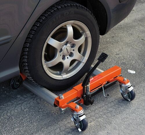 UNICRAFT 6201602 - Carrello idraulico in alluminio per movimentazione veicoli, portata 680kg