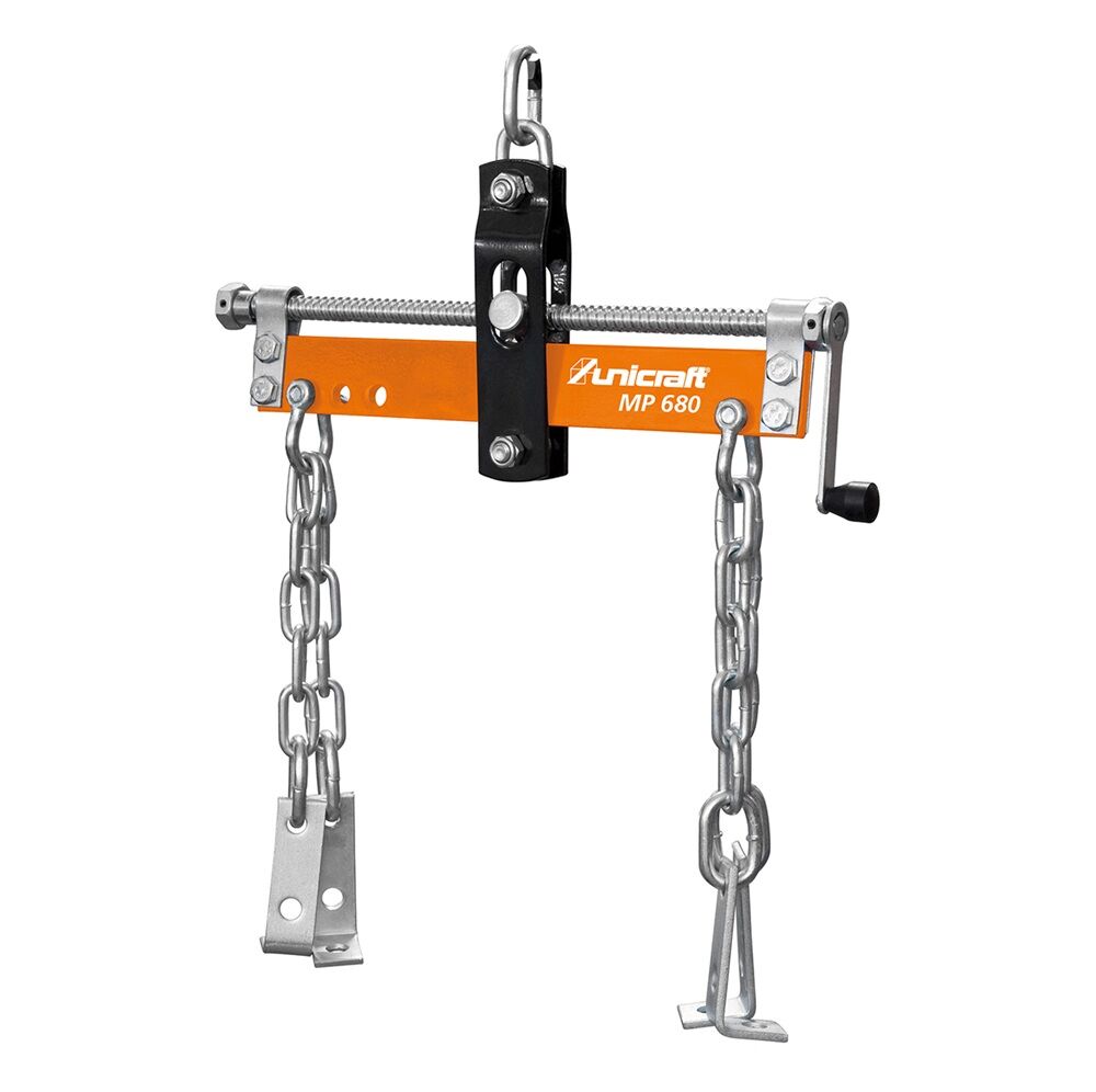 UNICRAFT 6201701 - Positionierwaage mit 4 Ketten, Tragfähigkeit 680kg, Abmessungen 445x65x190mm, Modell MP 680