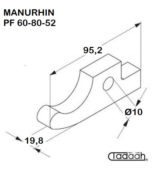 6298 Nasello per tornio MANURHIN - PF 60-80-52