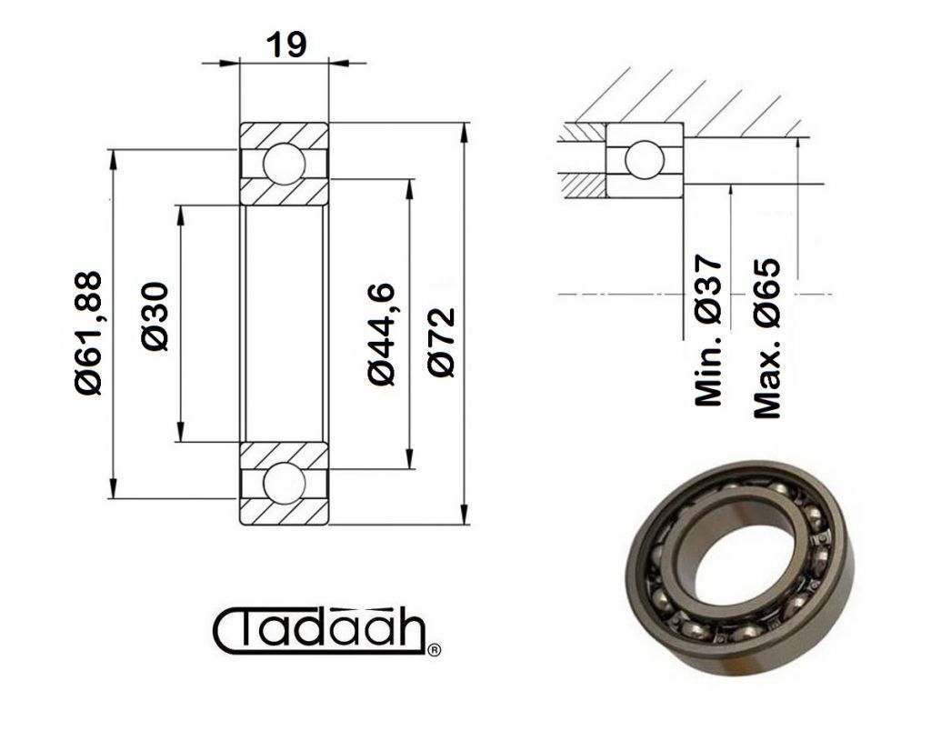 6306 Radial-Rillenkugellager einreihig SKF