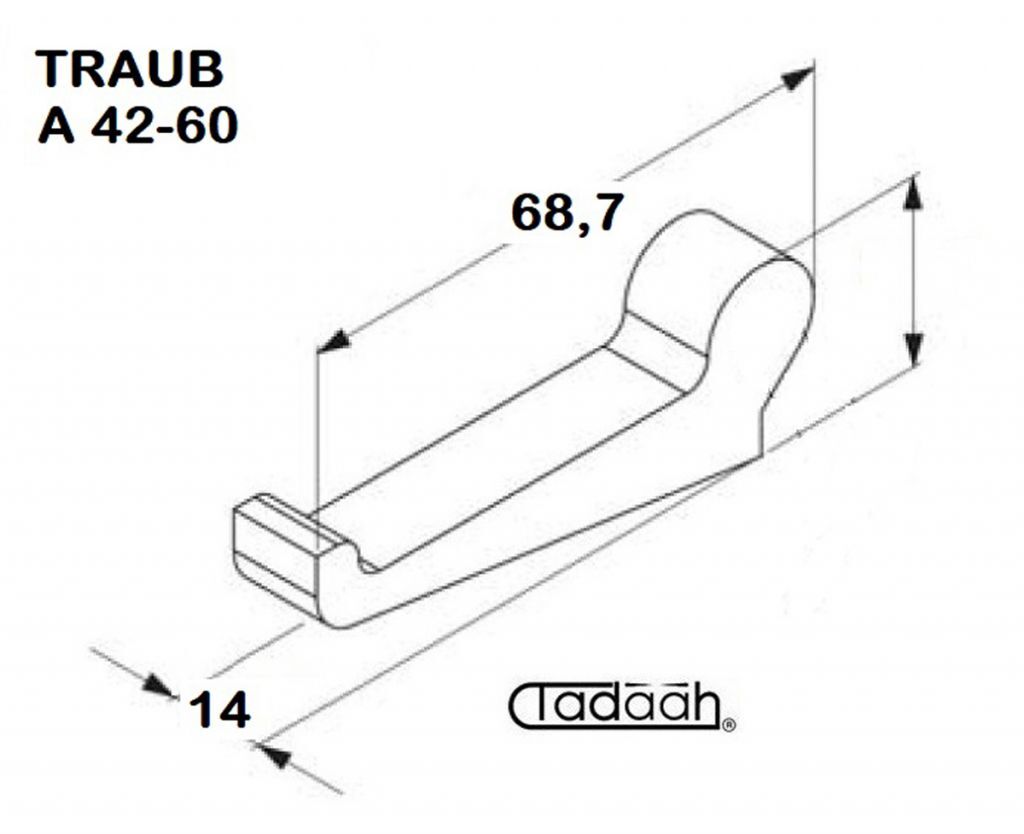 630950 Chuck lever suitable for machine Traub model A42-60